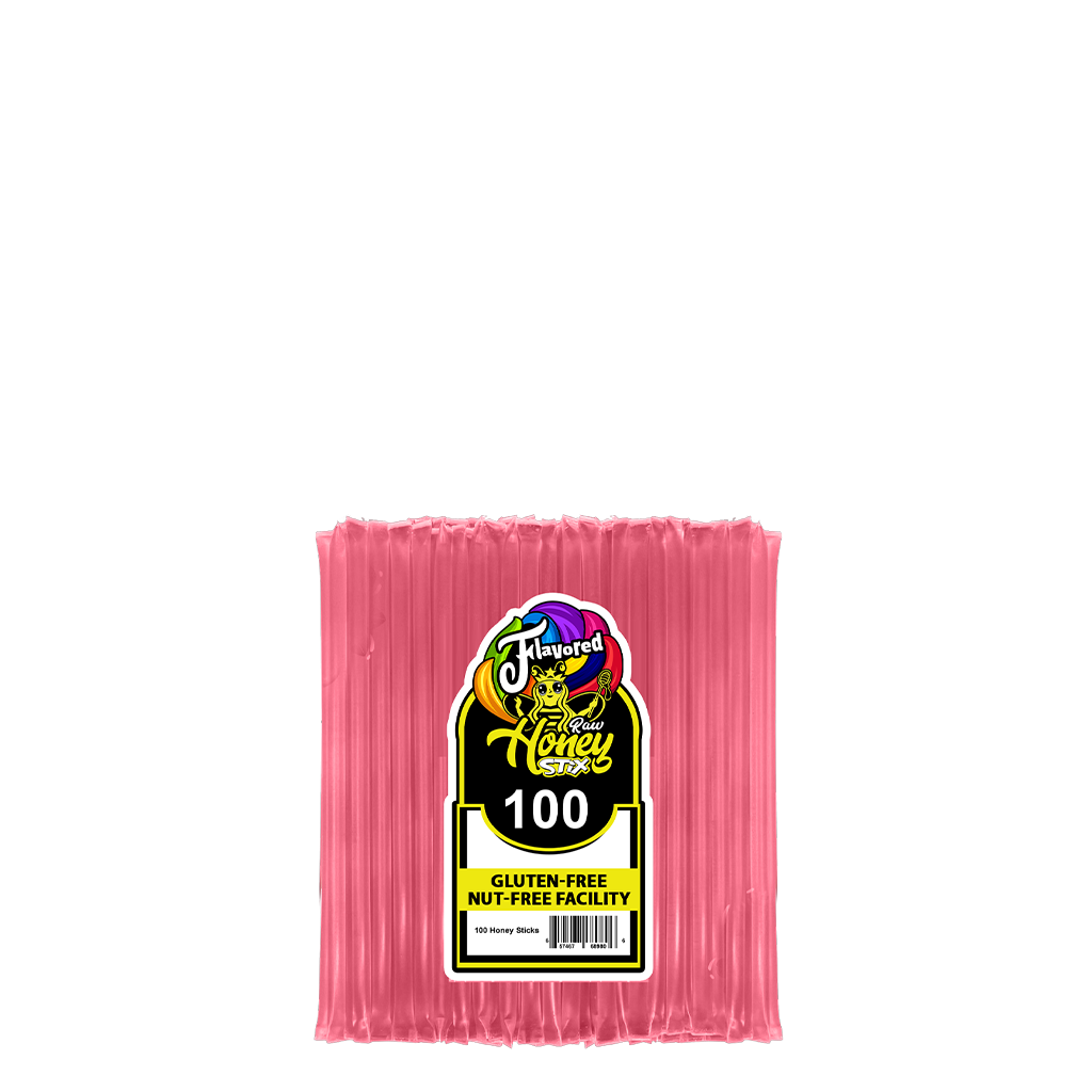 100 Pink Lemonade Honey Stix, Honey Stick, Honey Straw