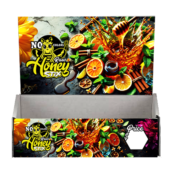 Natural No Flavor  Design - Honey Stix, Honey Stick, Honey Straw Pack Display Only